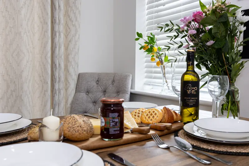 Breakfast table by the window